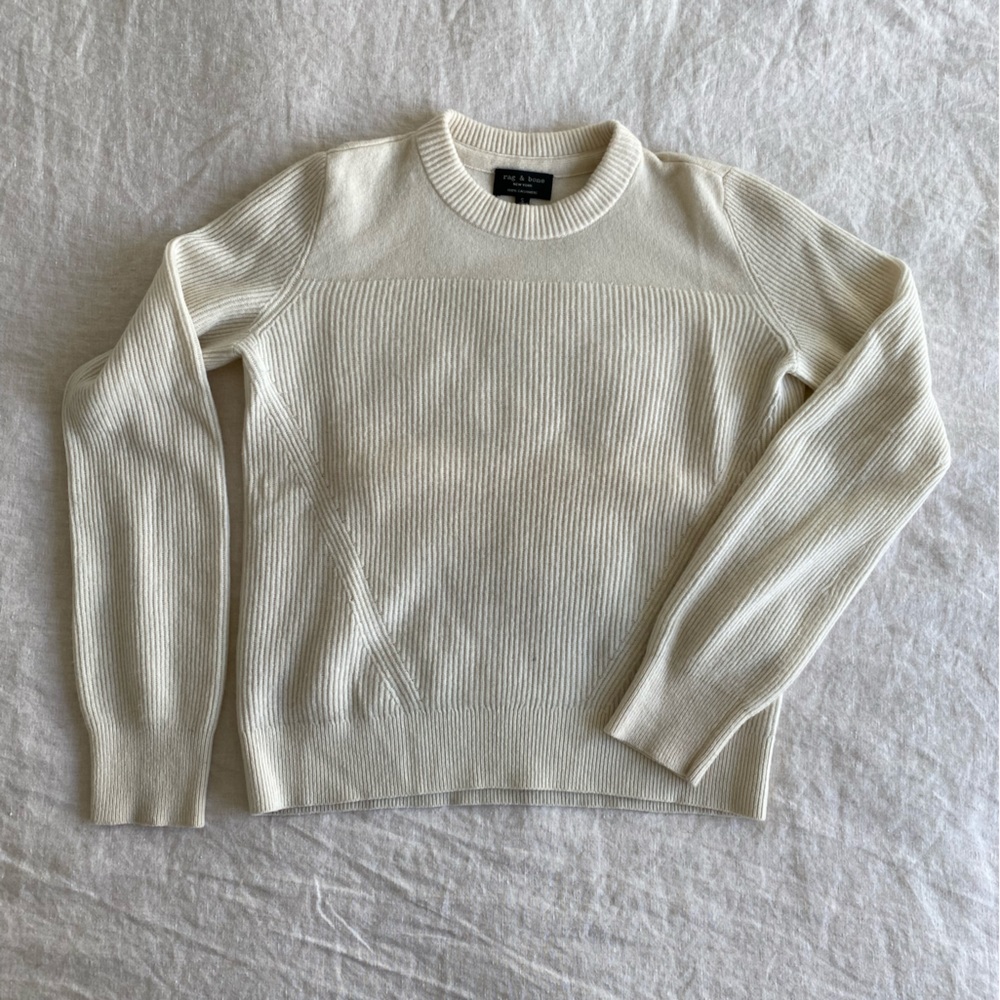 Rag & Bone Cashmere Ribbed Swearer